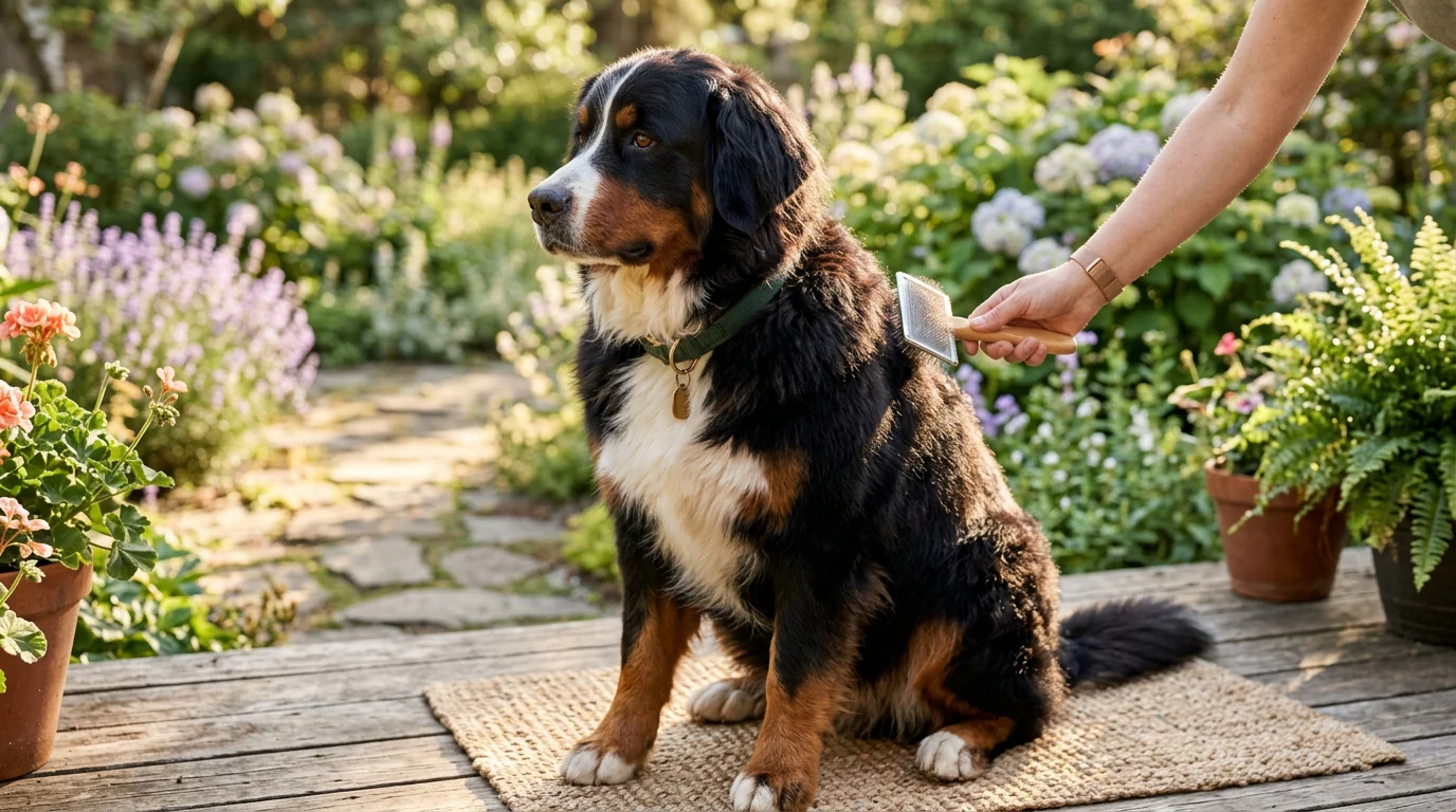 Dog grooming routine at home